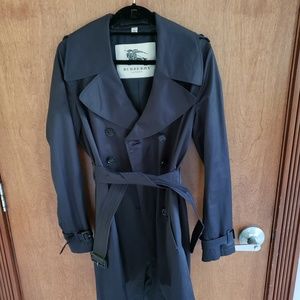 Navy Burberry Trench Coat